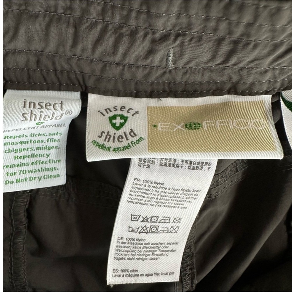 Exofficio Pants Grey Nylon Adjustable Hem Hiking Outdoor Active Athleisure Sz 6 - Picture 10 of 11